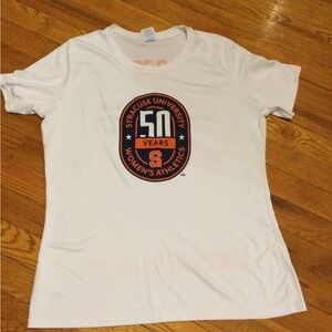 Syracuse University Commemorative 50 Years Women's Athletics T-Shirt.